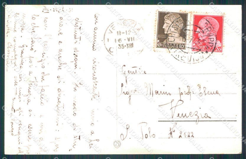 Treviso Crespano del Grappa Sacro Monte cartolina VK0287 – retro