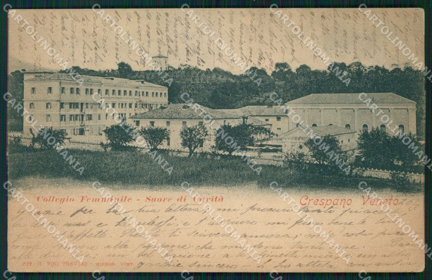 Treviso Crespano del Grappa Collegio cartolina VK0295 – fronte