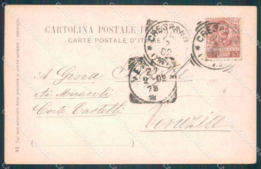 Treviso Crespano del Grappa Collegio cartolina VK0295 – retro