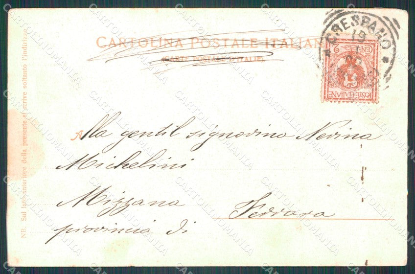 Treviso Crespano del Grappa Mercato Feste 1900 cartolina VK0297 – retro