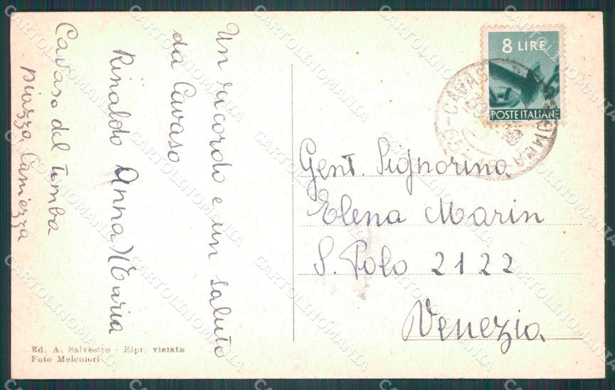 Treviso Cavaso del Tomba Municipio cartolina VK0298 – retro