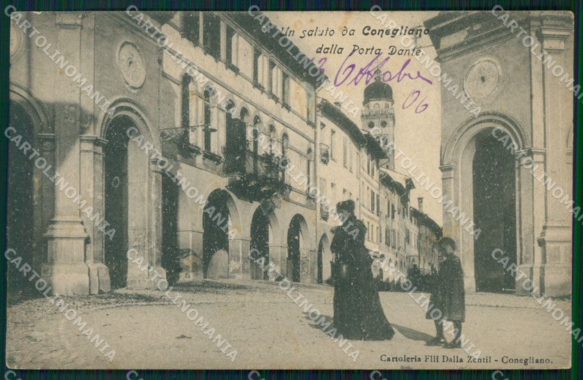 Treviso Conegliano Porta Dante cartolina VK0335 – fronte