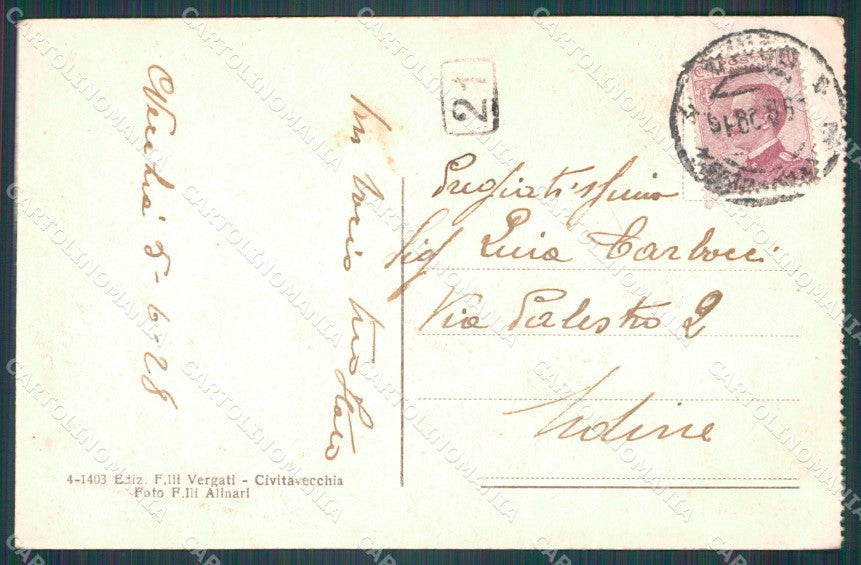 Roma Civitavecchia Porto PIEGA cartolina VK0361 – retro