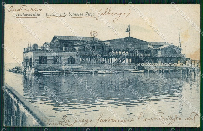 Roma Civitavecchia Stabilimento Balneare Pirgo cartolina VK0363 – fronte