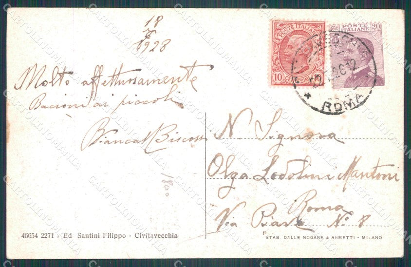 Roma Civitavecchia Stabilimento Balneare Pirgo cartolina VK0363 – retro