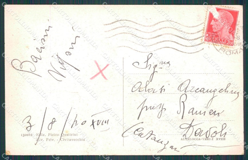 Roma Civitavecchia Stabilimento Balneare Pirgo cartolina VK0364 – retro