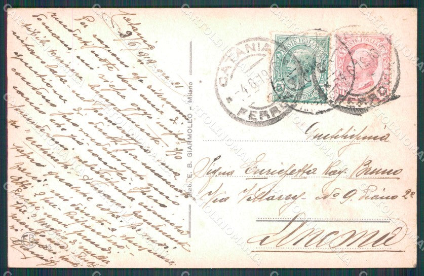 Catania Città PIEGHINE cartolina VK0375 – retro
