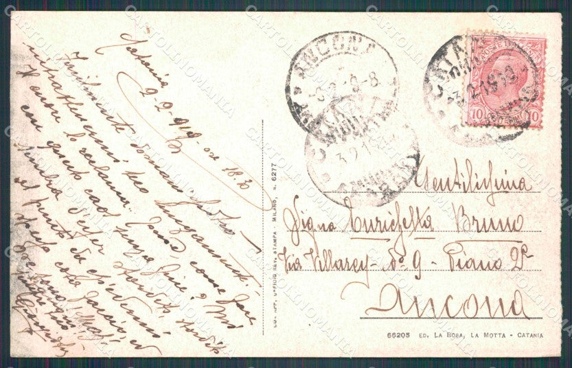 Catania Città Palazzo Comunale Carrozze cartolina VK0383 – retro