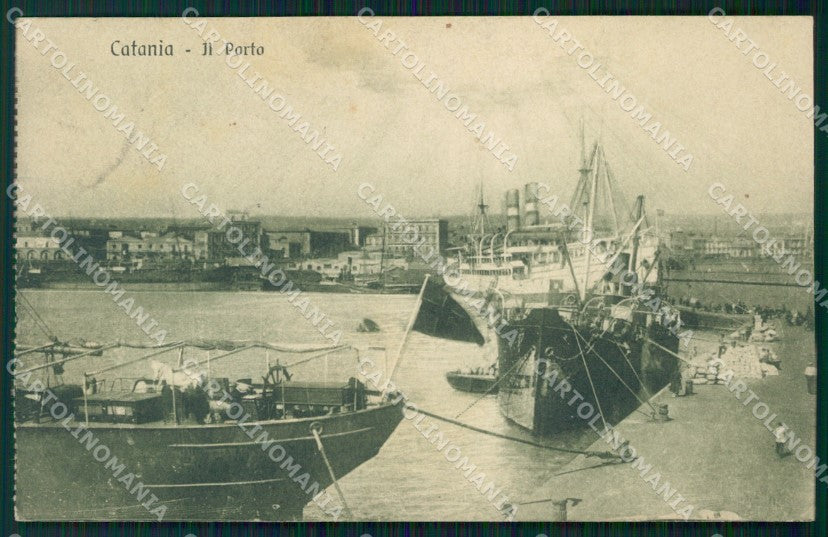 Catania Città Porto Navi cartolina VK0390 – fronte