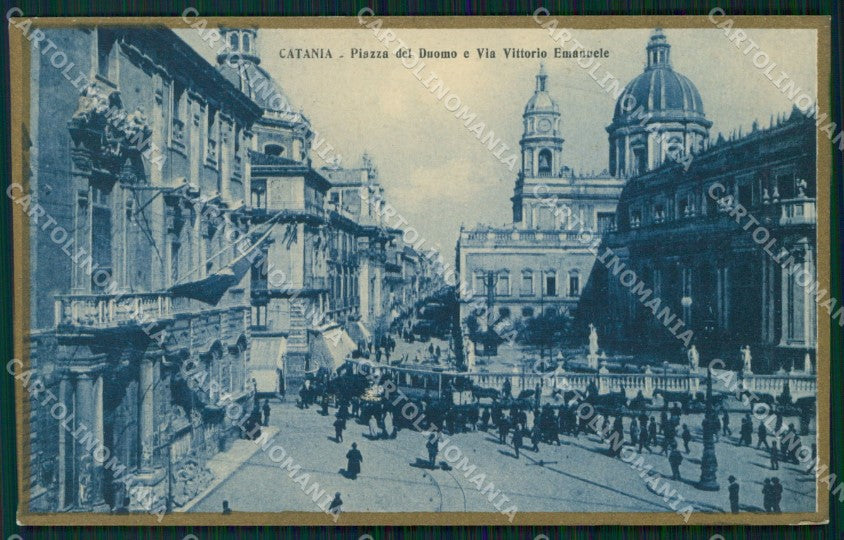 Catania Città Piazza Duomo Tram cartolina VK0393 – fronte