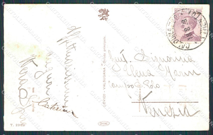 Trento Caldonazzo STRAPPINO cartolina VK0417 – retro