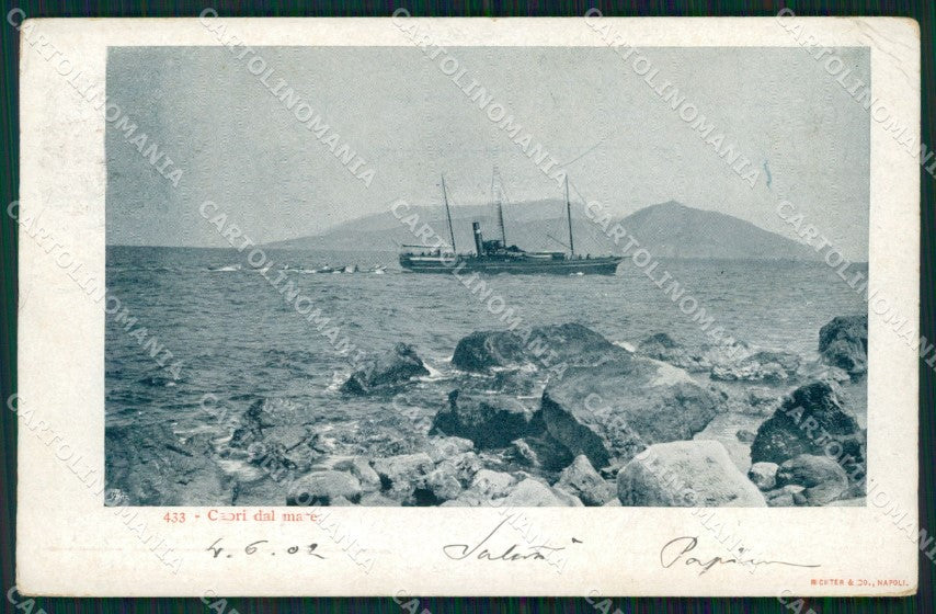 Napoli Capri Nave PIEGHINE cartolina VK0423 – fronte