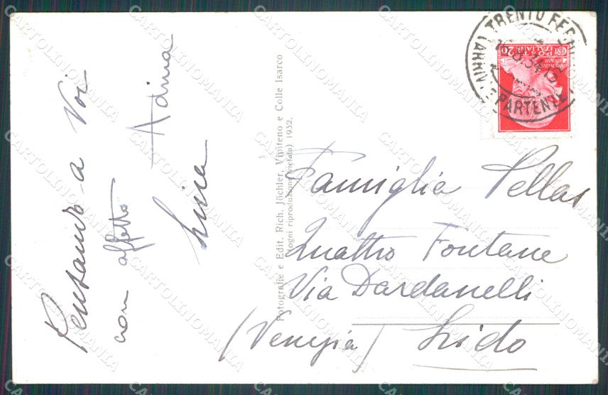 Bolzano Brennero Colle Isarco Foto cartolina VK0429 – retro