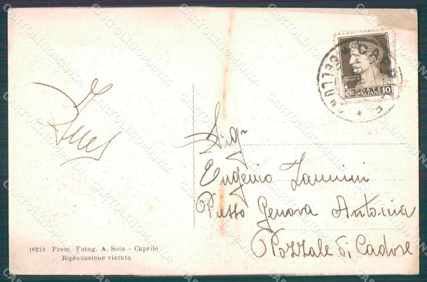Belluno Caprile cartolina VK0460 – retro