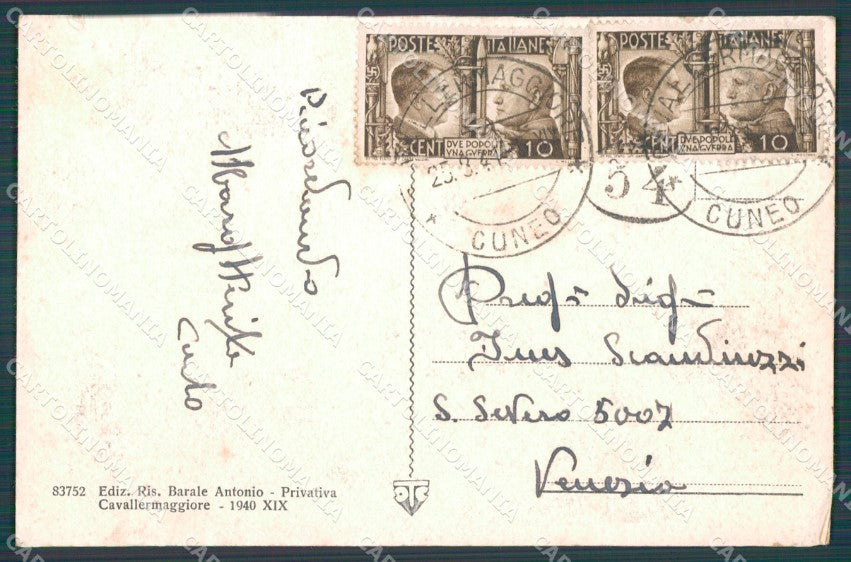 Cuneo Cavallemaggiore cartolina VK0472 – retro