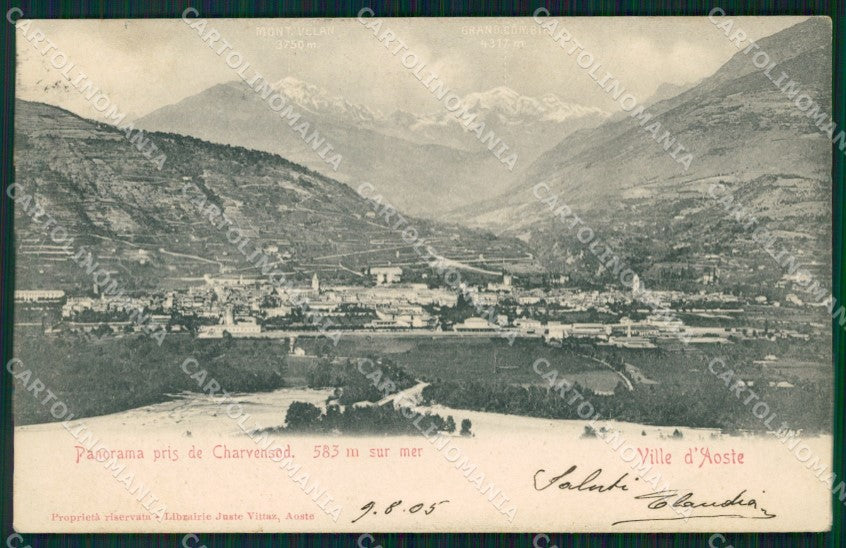Aosta Charvensod cartolina VK0477 – fronte