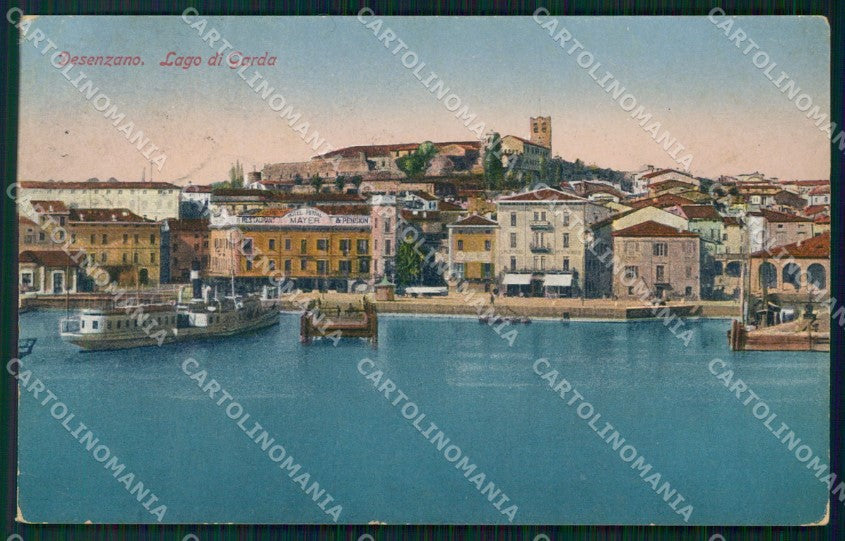 Brescia Desenzano Lago di Garda Battello PIEGHINA cartolina VK0510 – fronte