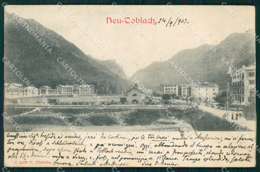 Bolzano Dobbiaco Neu Toblach Stazione STRAPPINO cartolina VK0513 – fronte