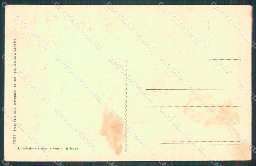 Belluno Forno di Zoldo Dont di cartolina VK0526 – retro