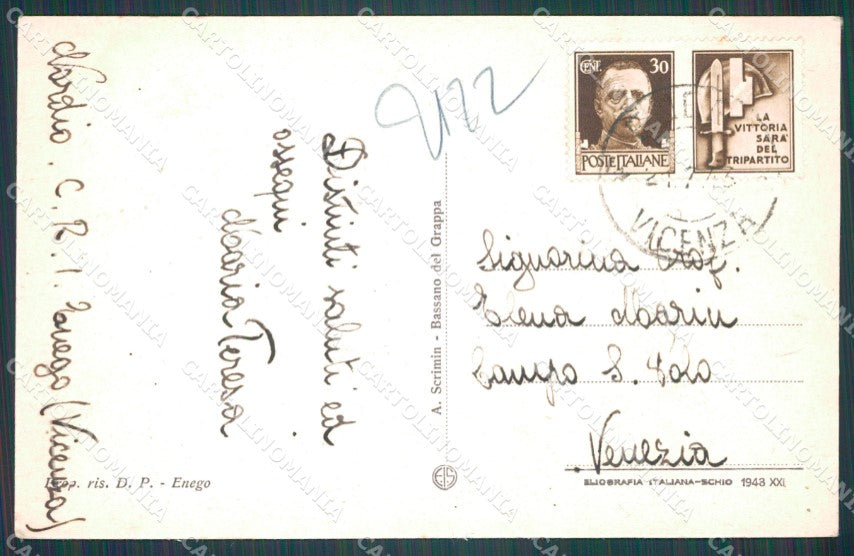 Vicenza Enego cartolina VK0529 – retro