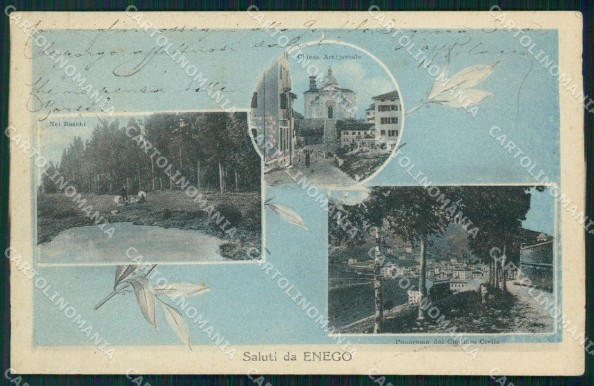 Vicenza Enego Saluti da cartolina VK0537 – fronte