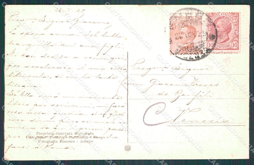 Vicenza Enego Saluti da cartolina VK0537 – retro