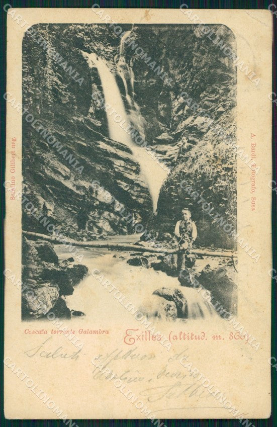 Torino Exilles Cascata PIEGHINA cartolina VK0550 – fronte