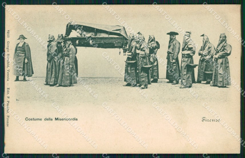 Firenze Città Costume della Misericordia cartolina VK0553 – fronte