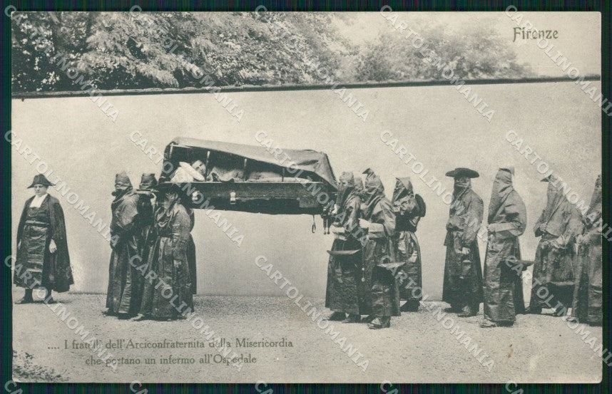 Firenze Città Costume della Misericordia cartolina VK0563 – fronte