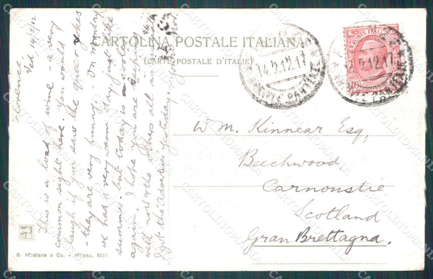 Firenze Città Costumi Trasporto Vino cartolina VK0565 – retro