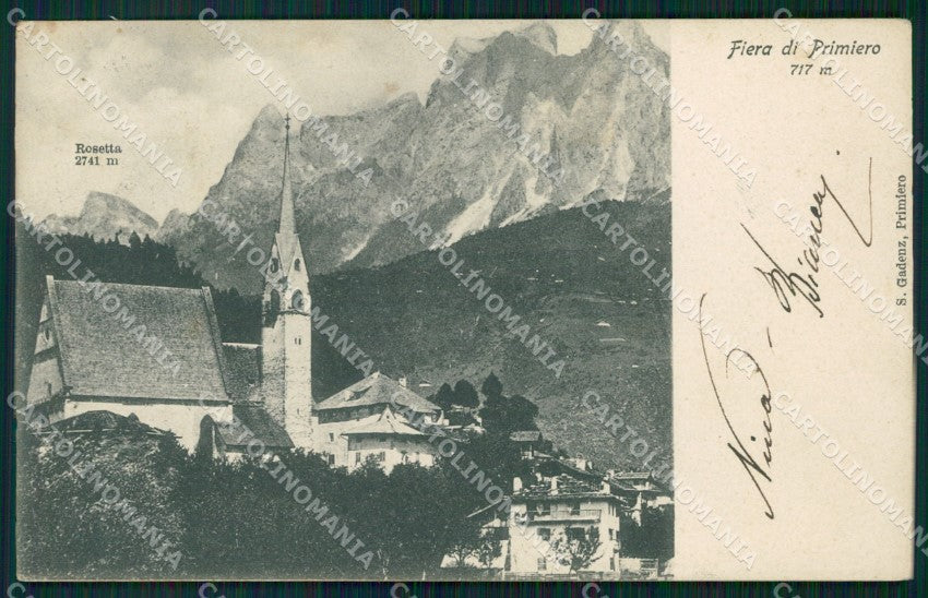 Trento Fiera di Primiero Rosetta cartolina VK0570 – fronte