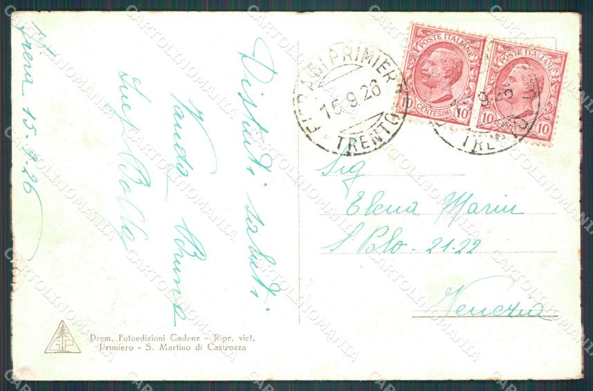 Trento Fiera di Primiero ABRASA cartolina VK0578 – retro