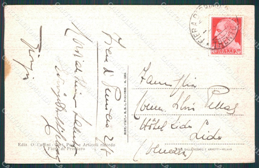 Trento Primiero PIEGHINA cartolina VK0586 – retro