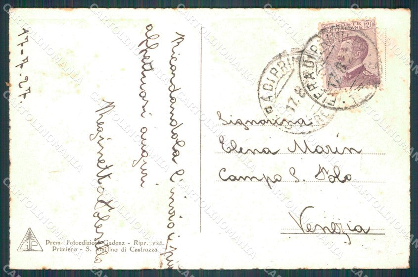 Trento Primiero Sass Maor cartolina VK0591 – retro