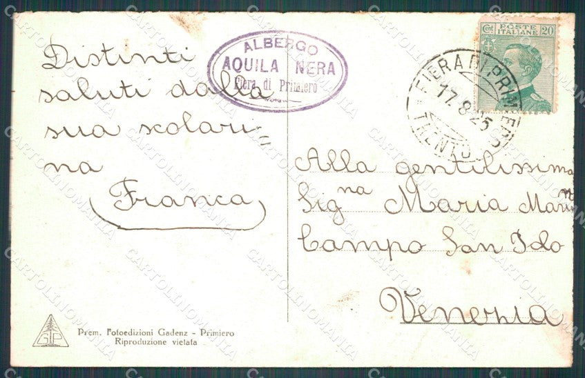 Trento Fiera di Primiero cartolina VK0594 – retro