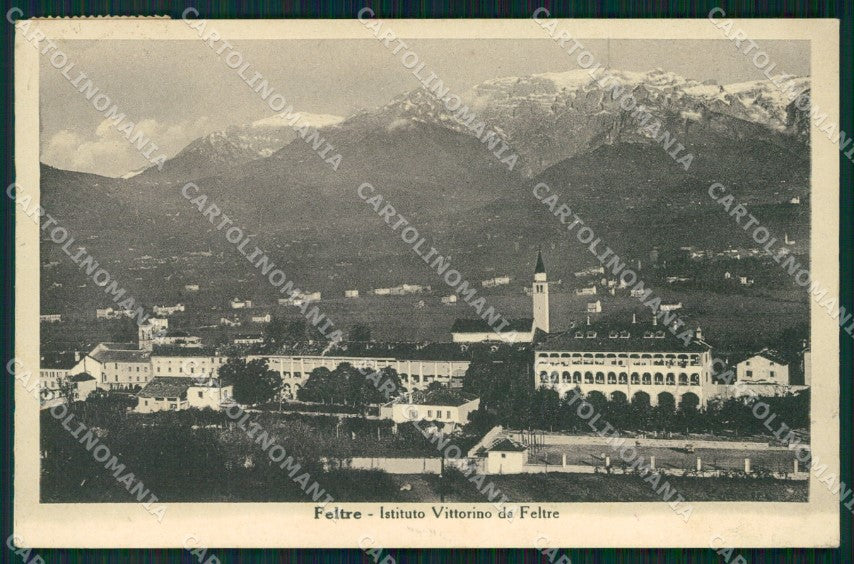 Belluno Feltre Istituto Vittorino da PIEGHINA cartolina VK0602 – fronte