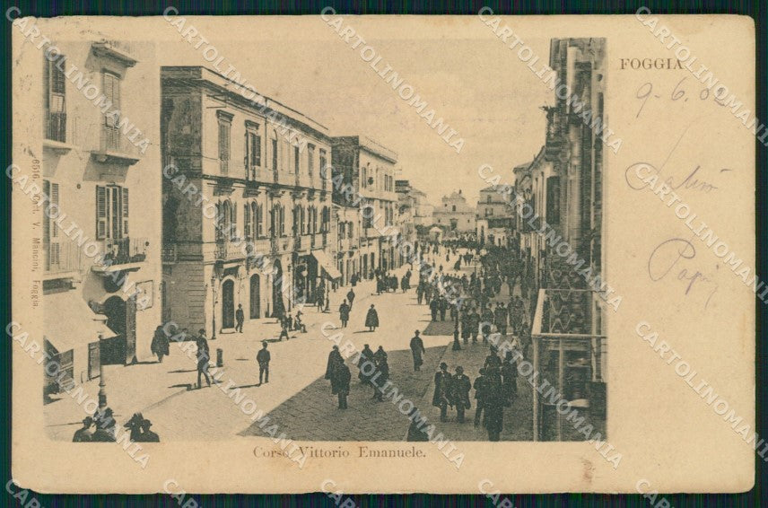Foggia Città PIEGHINA ABRASA cartolina VK0619 – fronte