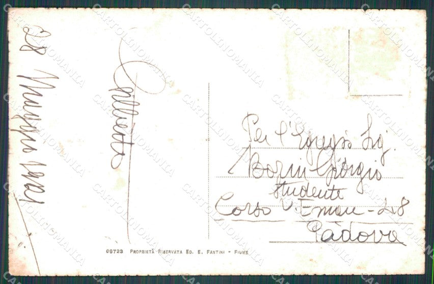 Croazia Fiume Cinque Giornate Rovine di Guerra cartolina VK0633 – retro