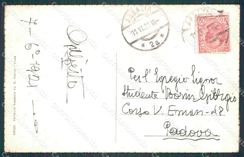 Croazia Fiume Cinque Giornate Rovine di Guerra cartolina VK0634 – retro