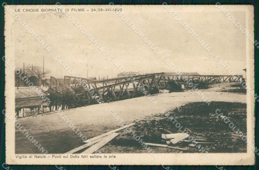 Croazia Fiume Cinque Giornate Rovine di Guerra ABRASA cartolina VK0635 – fronte