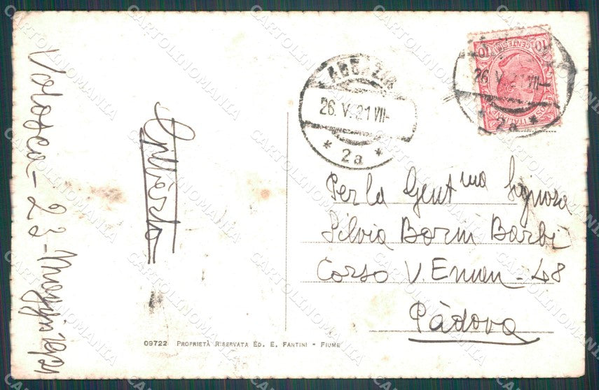 Croazia Fiume Cinque Giornate Rovine di Guerra ABRASA cartolina VK0635 – retro
