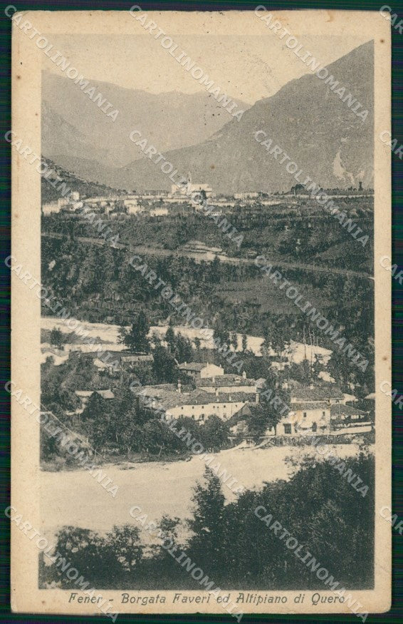 Belluno Alano di Piave Fener Borgata Faveri cartolina VK0636 – fronte