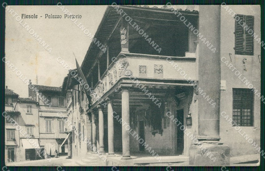 Firenze Fiesole Palazzo Pretorio PIEGA cartolina VK0651 – fronte
