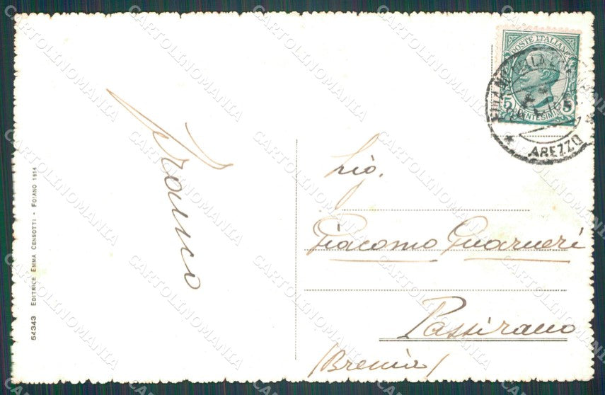 Arezzo Foiano della Chiana Agenzia Coltivazione Tabacchi cartolina VK0656 – retro