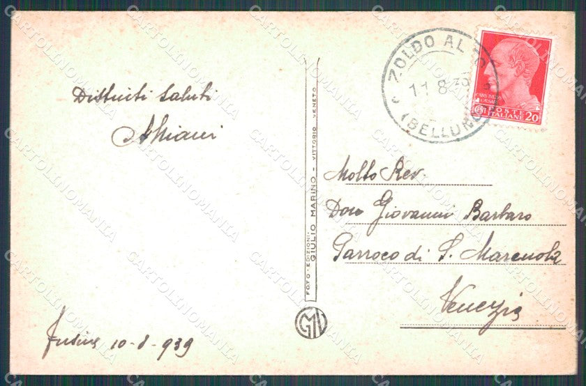 Belluno Zoldo Alto Fusine di cartolina VK0665 – retro
