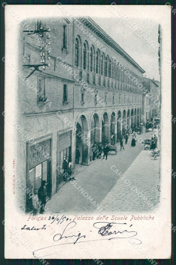 Perugia Foligno Scuole Alterocca PIEGA cartolina VK0666 – fronte