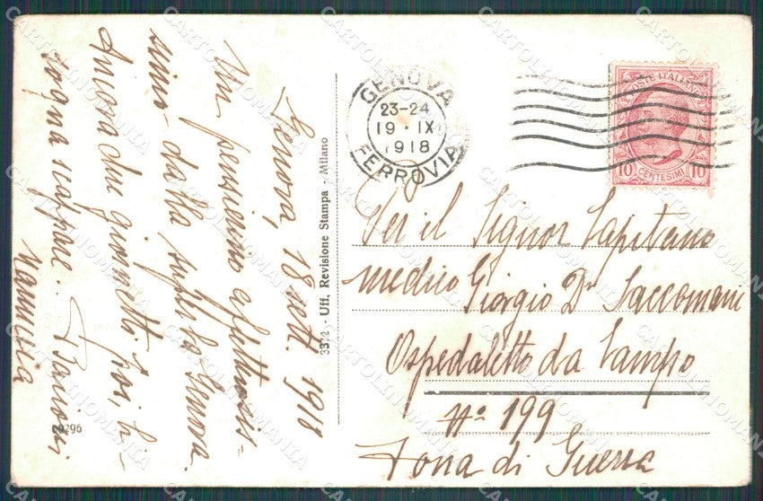 Genova Città Colombo Carrozze cartolina VK0672 – retro