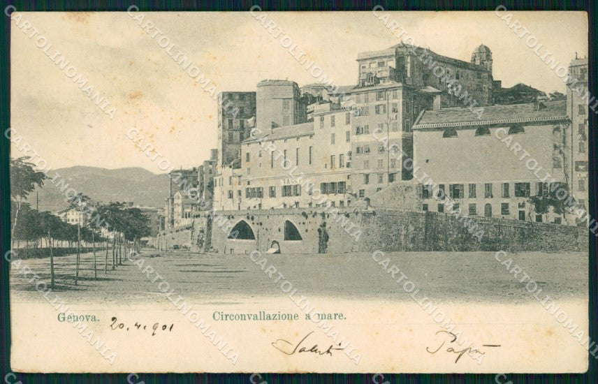 Genova Città Cironvallazione a Mare cartolina VK0681 – fronte