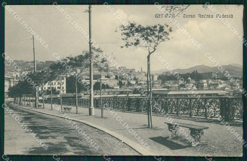 Genova Città Via Andrea Podestà cartolina VK0683 – fronte