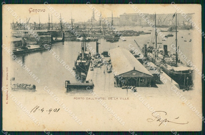 Genova Città Porto ABRASA cartolina VK0685 – fronte